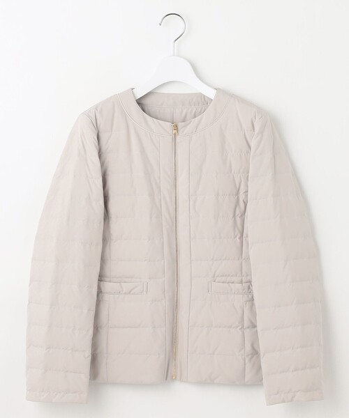 ライトダウンリバーシブルノーカラー ジャケット（ダウンジャケット
