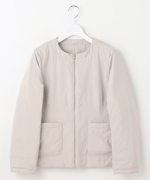 ライトダウンリバーシブルノーカラー ジャケット（ダウンジャケット