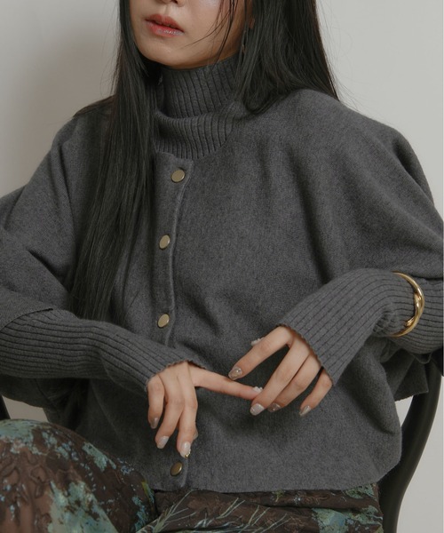 ニットケープ＆リブニットアンサンブル Palm Riche│Eimee Law