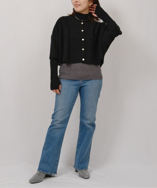 ニットケープ＆リブニットアンサンブル Palm Riche│Eimee Law