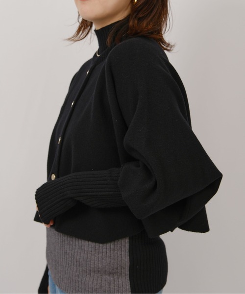 ニットケープ＆リブニットアンサンブル Palm Riche│Eimee Law