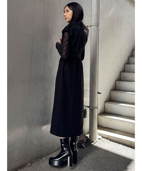 MURUA（ムルーア）の「2wayスタッズカバーブーツ（ブーツ・レディース・ブラック・22.5/23.5/24.5）」の2枚目の写真