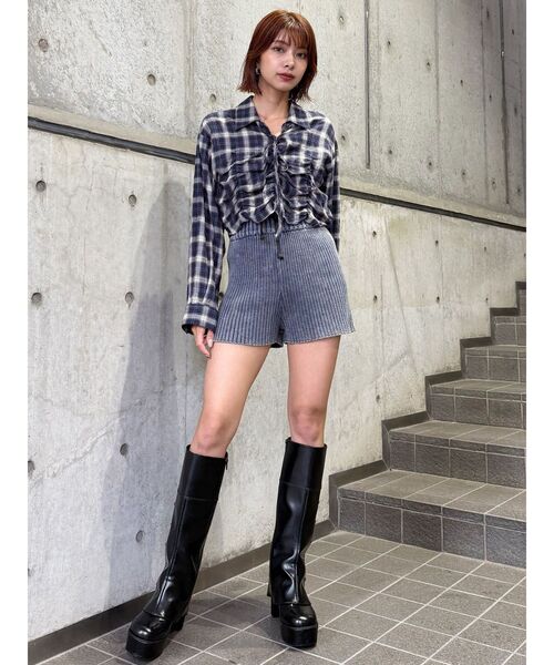 MURUA（ムルーア）の「2wayスタッズカバーブーツ（ブーツ・レディース・ブラック・22.5/23.5/24.5）」の11枚目の写真