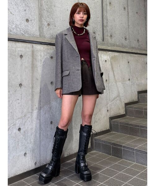 MURUA（ムルーア）の「2wayスタッズカバーブーツ（ブーツ・レディース・ブラック・22.5/23.5/24.5）」の15枚目の写真