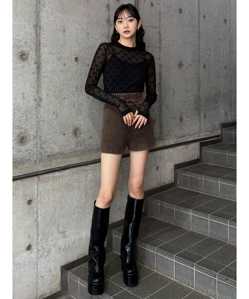 MURUA（ムルーア）の「2wayスタッズカバーブーツ（ブーツ・レディース・ブラック・22.5/23.5/24.5）」の17枚目の写真