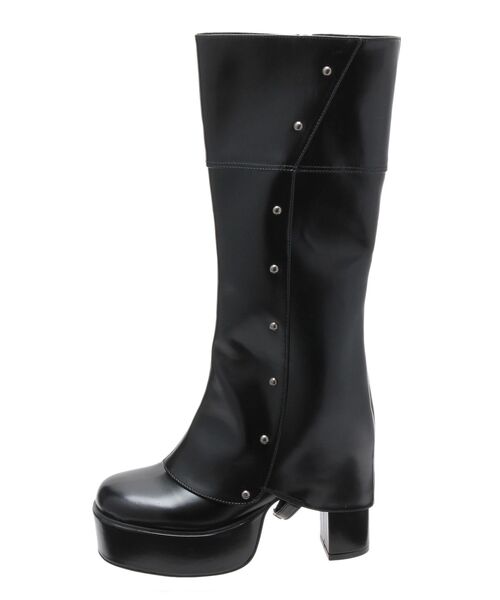 MURUA（ムルーア）の「2wayスタッズカバーブーツ（ブーツ・レディース・ブラック・22.5/23.5/24.5）」の19枚目の写真