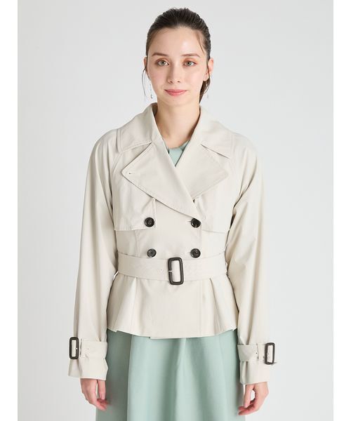 CELFORD（セルフォード）の「ペプラムトレンチショートコート（トレンチコート・レディース・アイボリー/ダークネイビー・36/38）」の5枚目の写真