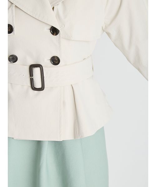 CELFORD（セルフォード）の「ペプラムトレンチショートコート（トレンチコート・レディース・アイボリー/ダークネイビー・36/38）」の16枚目の写真