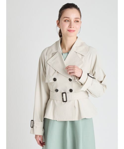 CELFORD（セルフォード）の「ペプラムトレンチショートコート（トレンチコート・レディース・アイボリー/ダークネイビー・36/38）」の9枚目の写真