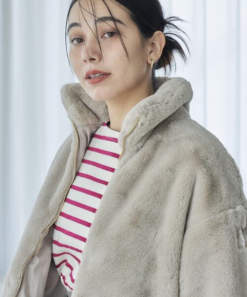 FREAK'S STORE(フリークスストア)の「TATRAS × FREAK'S STORE/タトラス BARBRA<別注カラーあり> /バルブラ/ファージャケット(その他アウター・レディース・グレー/ライトグレー/ブラック/ベージュ/ダークブラウン・2/1)」の13枚目の写真
