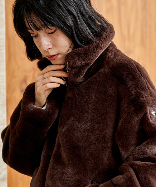 TATRAS バルブラ　ブラックファーコート ジップアップ TATRAS（タトラス） コート アウター TATRAS: バルブラ レディース