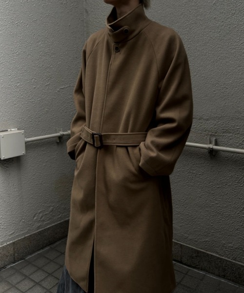 CREARE -LINO-（クレアーレリノ）の「フェイクウールステンカラーコート（ステンカラーコート・メンズ・チャコール/ベージュ/ブラック・M/L）」の3枚目の写真