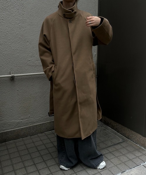 CREARE -LINO-（クレアーレリノ）の「フェイクウールステンカラーコート（ステンカラーコート・メンズ・チャコール/ベージュ/ブラック・M/L）」の15枚目の写真