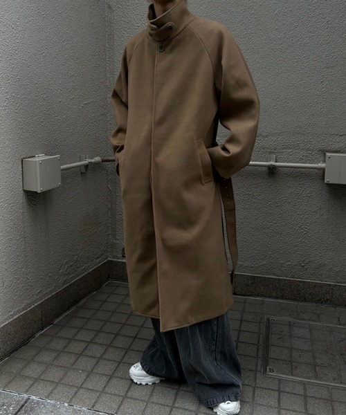 CREARE -LINO-（クレアーレリノ）の「フェイクウールステンカラーコート（ステンカラーコート・メンズ・チャコール/ベージュ/ブラック・M/L）」の14枚目の写真