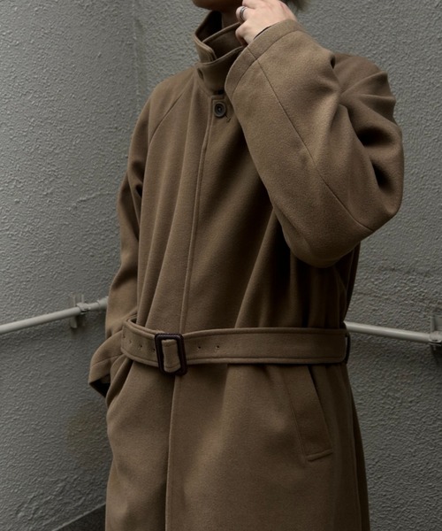CREARE -LINO-（クレアーレリノ）の「フェイクウールステンカラーコート（ステンカラーコート・メンズ・チャコール/ベージュ/ブラック・M/L）」の7枚目の写真