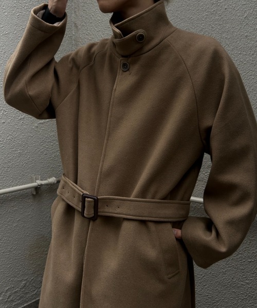 CREARE -LINO-（クレアーレリノ）の「フェイクウールステンカラーコート（ステンカラーコート・メンズ・チャコール/ベージュ/ブラック・M/L）」の16枚目の写真