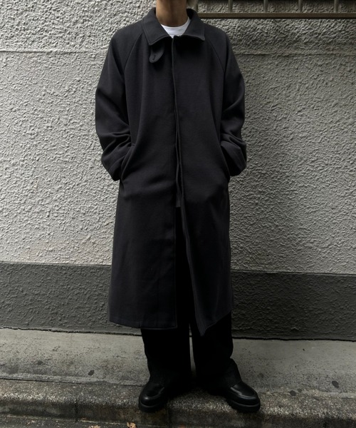 CREARE -LINO-（クレアーレリノ）の「フェイクウールステンカラーコート（ステンカラーコート・メンズ・チャコール/ベージュ/ブラック・M/L）」の20枚目の写真