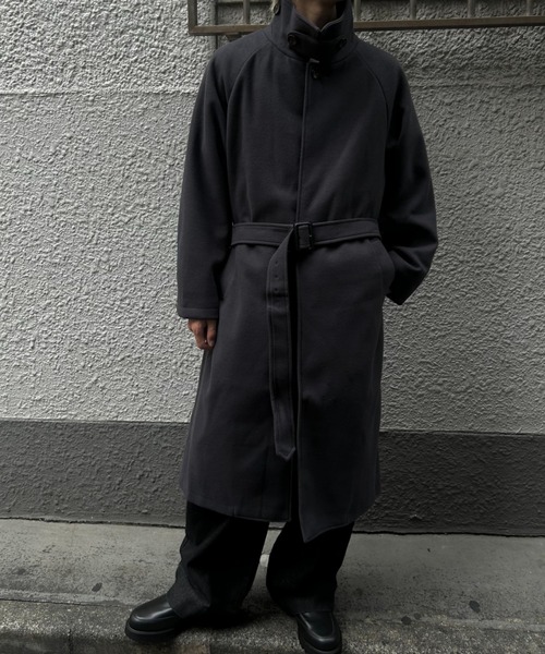 CREARE -LINO-（クレアーレリノ）の「フェイクウールステンカラーコート（ステンカラーコート・メンズ・チャコール/ベージュ/ブラック・M/L）」の19枚目の写真
