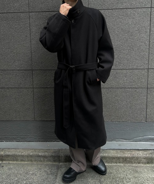 CREARE -LINO-（クレアーレリノ）の「フェイクウールステンカラーコート（ステンカラーコート・メンズ・チャコール/ベージュ/ブラック・M/L）」の21枚目の写真