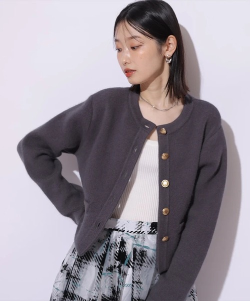 Mystrada☆ニット セール】金釦コーディガン（ニット/セーター