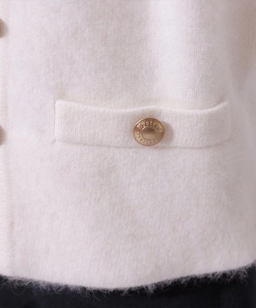 Mystrada（マイストラーダ）の「金釦コーディガン（ニット/セーター・レディース・レッド系その他3/ピンク/ホワイト/チャコールグレー・38/36）」の6枚目の写真