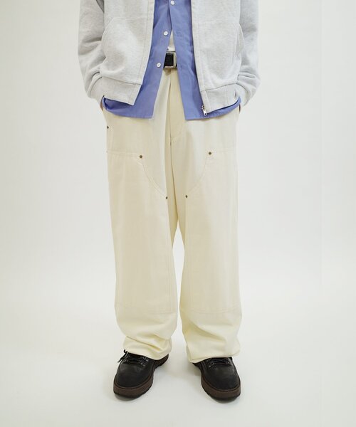 WHO'S WHO gallery（フーズフーギャラリー）の「【KOOKY'N/クーキー】ダックダブルニーパンツ（デニムパンツ・レディース・ブラウン/アイボリー/ブラック・FREE）」の21枚目の写真