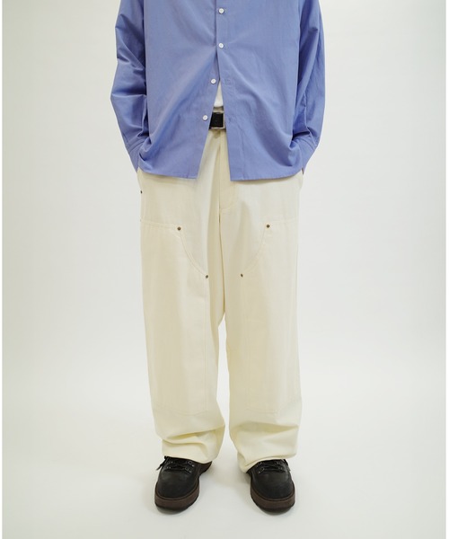 WHO'S WHO gallery（フーズフーギャラリー）の「【KOOKY'N/クーキー】ダックダブルニーパンツ（デニムパンツ・レディース・ブラウン/アイボリー/ブラック・FREE）」の8枚目の写真