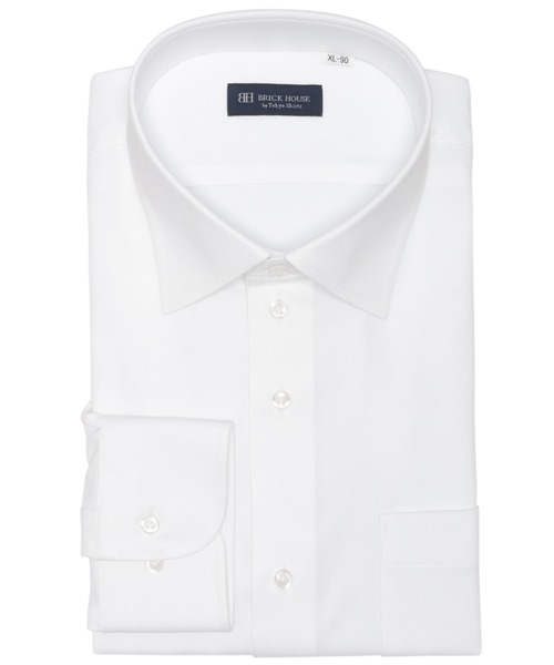 TOKYO SHIRTS(トウキョウシャツ)の「【吸水速乾】【COFREX】形態安定ノンアイロン ワイド 長袖ビジネスワイシャツ(大きいサイズ・長いサイズ)(ビジネスシャツ・メンズ・ホワイト・首回り41cm-裄丈90cm/首回り42cm-裄丈90cm/首回り43cm-裄丈90cm/首回り45cm-裄丈82cm/首回り45cm-裄丈86cm/首回り45cm-裄丈90cm/首回り47cm-裄丈86cm/首回り47cm-裄丈90cm/首回り39cm-裄丈88cm)」の1枚目の写真