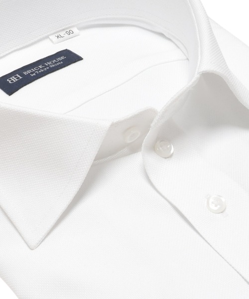 TOKYO SHIRTS(トウキョウシャツ)の「【吸水速乾】【COFREX】形態安定ノンアイロン ワイド 長袖ビジネスワイシャツ(大きいサイズ・長いサイズ)(ビジネスシャツ・メンズ・ホワイト・首回り41cm-裄丈90cm/首回り42cm-裄丈90cm/首回り43cm-裄丈90cm/首回り45cm-裄丈82cm/首回り45cm-裄丈86cm/首回り45cm-裄丈90cm/首回り47cm-裄丈86cm/首回り47cm-裄丈90cm/首回り39cm-裄丈88cm)」の2枚目の写真