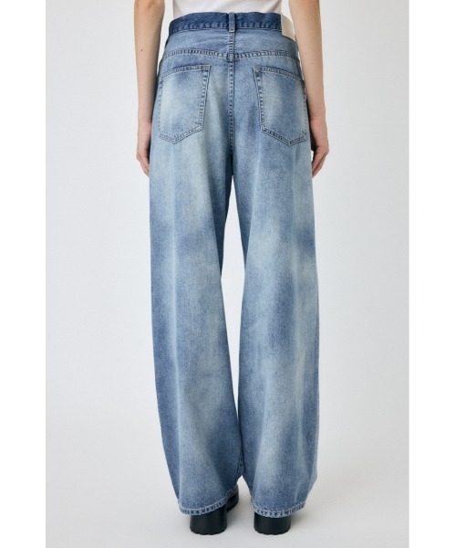 TUCKED WAIST ルーズストレートデニム（デニムパンツ）｜MOUSSY
