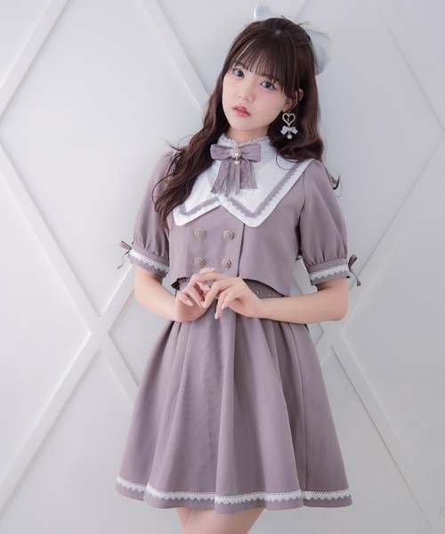イタリア製　新品未使用！PIANURASTUDIO の可愛いワンピースです！ レースワンピース レディース ミディ丈ワンピース[品番