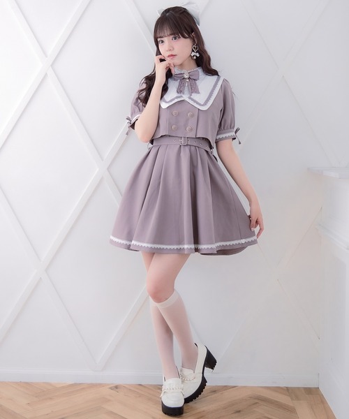 セール】レイヤードセーラーワンピース（ワンピース）｜ROJITA