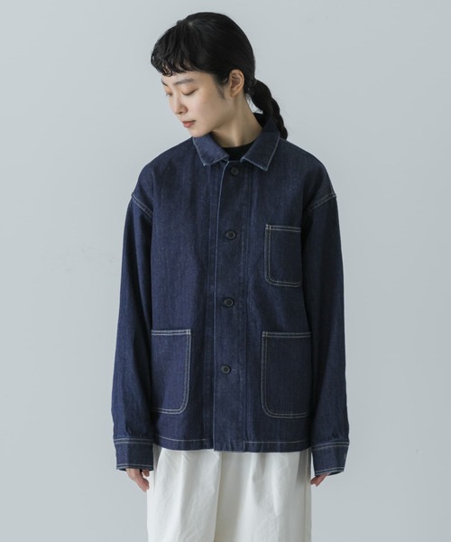 新品　かぐれ　『ユニセックス』デニムカバーオール　INDIGO かぐれ（カグレ）の「『ユニセックス』デニムカバーオール