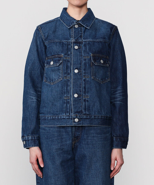 SCYE BASICS(サイベーシックス)の「SCYE BASICS | セルビッチデニム トラッカージャケット WOMEN(デニムジャケット・レディース・インディゴブルー・34)」の3枚目の写真
