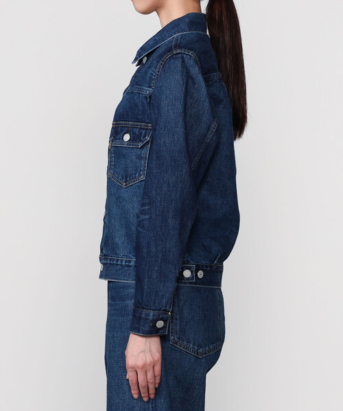SCYE BASICS(サイベーシックス)の「SCYE BASICS | セルビッチデニム トラッカージャケット WOMEN(デニムジャケット・レディース・インディゴブルー・34)」の4枚目の写真