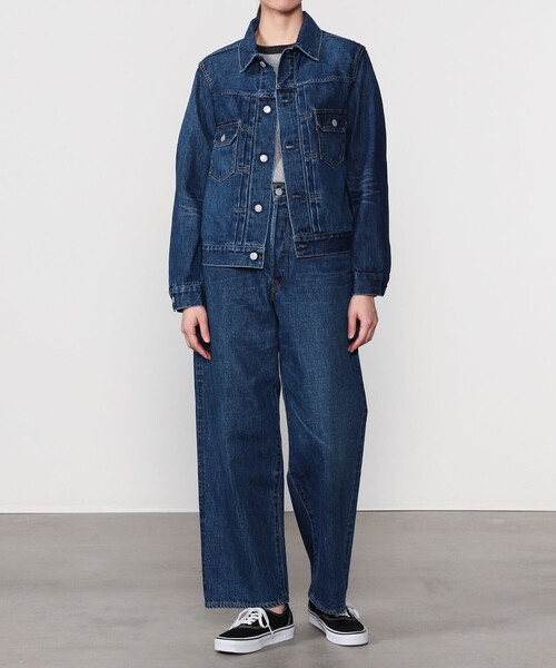 SCYE BASICS(サイベーシックス)の「SCYE BASICS | セルビッチデニム トラッカージャケット WOMEN(デニムジャケット・レディース・インディゴブルー・34)」の2枚目の写真