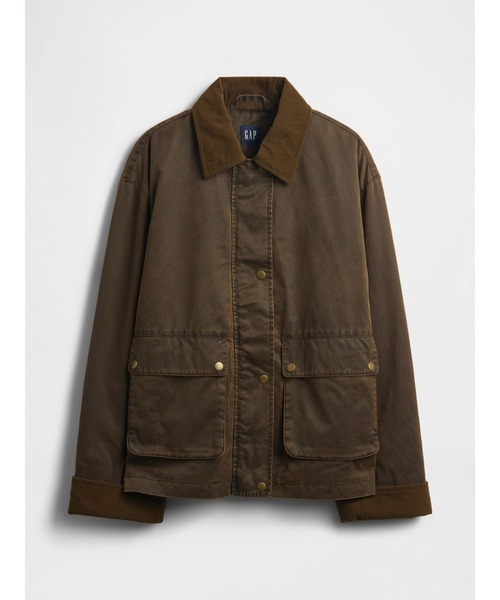 GAP（ギャップ）の「ワックス キャンバス バーンジャケット（その他アウター・レディース・ブラウン・XS/S/M/L/XXS）」の6枚目の写真