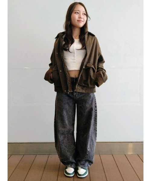 GAP（ギャップ）の「ワックス キャンバス バーンジャケット（その他アウター・レディース・ブラウン・XS/S/M/L/XXS）」の7枚目の写真