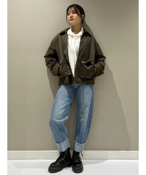 GAP（ギャップ）の「ワックス キャンバス バーンジャケット（その他アウター・レディース・ブラウン・XS/S/M/L/XXS）」の5枚目の写真