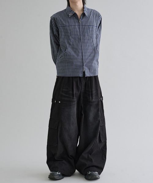 EPNK(イーピーエヌケー)の「Check shirt jacket / チェックシャツジャケット(シャツ/ブラウス・メンズ・ネイビー/ブラック・SMALL/MEDIUM/LARGE)」の14枚目の写真
