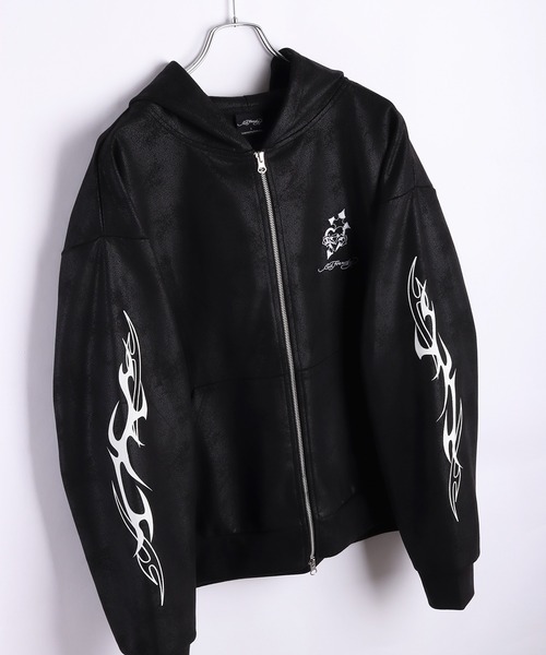 セール】EDHARDY トライバル柄 長袖 ZIPパーカー（パーカー）｜Ed