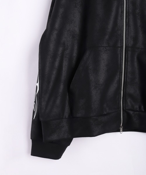 Ed Hardy（エドハーディー）の「EDHARDY トライバル柄 長袖 ZIPパーカー（パーカー・メンズ・ブラック・L/M）」の8枚目の写真