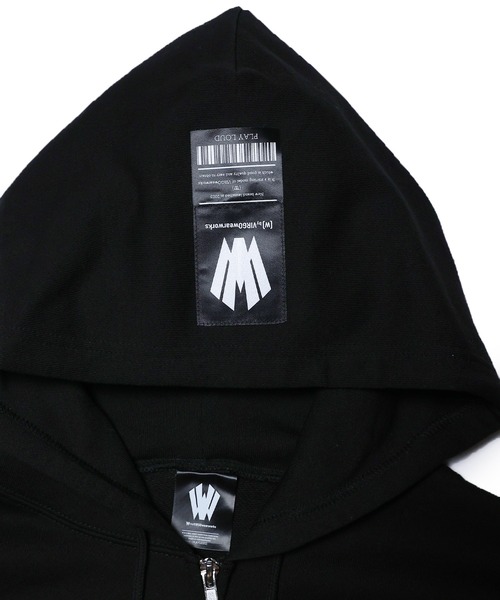 [W] by VIRGOwearworks（ダブリューバイヴァルゴウェアーワークス）の「Warp logo zip hoodie（パーカー・メンズ・ブラック/グレー/オリーブドラブ・MEDIUM/LARGE/X-LARGE）」の14枚目の写真