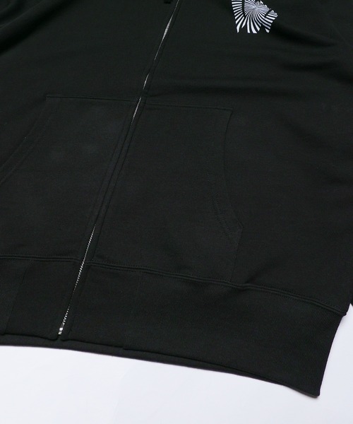 [W] by VIRGOwearworks（ダブリューバイヴァルゴウェアーワークス）の「Warp logo zip hoodie（パーカー・メンズ・ブラック/グレー/オリーブドラブ・MEDIUM/LARGE/X-LARGE）」の16枚目の写真
