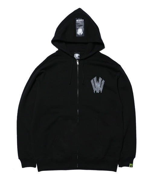 [W] by VIRGOwearworks（ダブリューバイヴァルゴウェアーワークス）の「Warp logo zip hoodie（パーカー・メンズ・ブラック/グレー/オリーブドラブ・MEDIUM/LARGE/X-LARGE）」の8枚目の写真