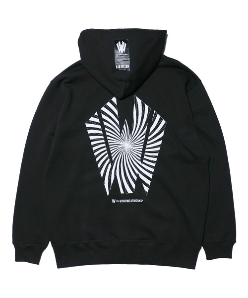 [W] by VIRGOwearworks（ダブリューバイヴァルゴウェアーワークス）の「Warp logo zip hoodie（パーカー・メンズ・ブラック/グレー/オリーブドラブ・MEDIUM/LARGE/X-LARGE）」の9枚目の写真