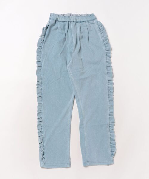 maarook（マルーク）の「ブルーデニムニットフリルロングパンツ（デニムパンツ・キッズ・ブルー・160cm/150cm/140cm）」の10枚目の写真