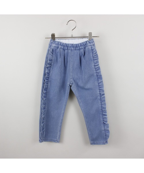 maarook（マルーク）の「ブルーデニムニットフリルロングパンツ（デニムパンツ・キッズ・ブルー・160cm/150cm/140cm）」の14枚目の写真