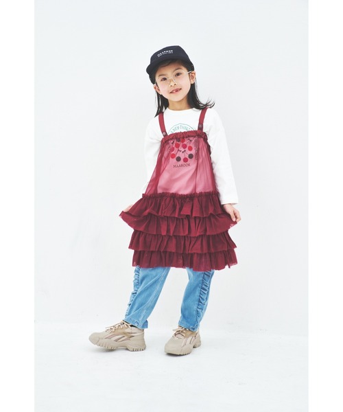 maarook（マルーク）の「ブルーデニムニットフリルロングパンツ（デニムパンツ・キッズ・ブルー・160cm/150cm/140cm）」の5枚目の写真