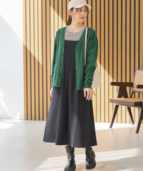 Honeys(ハニーズ)の「Aラインジャンスカ(ジャンパースカート・レディース・ダークブラウン系/ブラック・S/M/LL/L)」の1枚目の写真